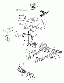 FUEL TANK and CARBURETOR MOUNTING - A03CB32AA/FC (4975157515A13)