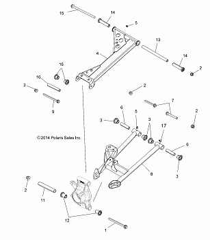 SUSPENSION, REAR - A14GH9EAW (49ATVSUSPRR14USA)