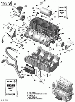Engine Block - 155 Model With Suspension