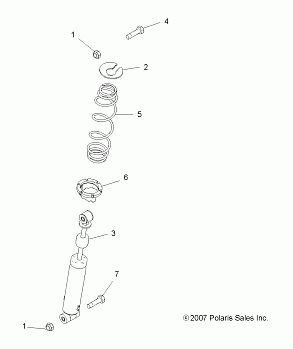 SUSPENSION, REAR SHOCK - A12NG50AA (49ATVSHOCKRR7042319)