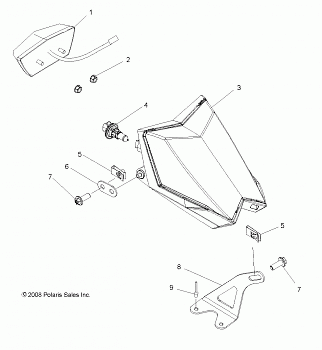 ELECTRICAL, HEADLIGHTS and TAILLIGHTS and BULBS - A10GJ45AA (49ATVHEADLIGHT09OUT450)