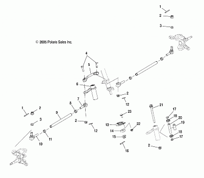 STEERING, TIE RODS and LOWER ASM. - A08GJ52AA/AB/AC (4999201899920189B03)