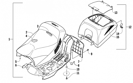 SEAT AND STORAGE BOX ASSEMBLY