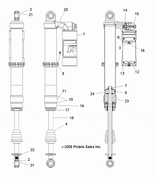 SUSPENSION, REAR SHOCK - R12VE76FX/FI (49RGRSHOCKRR7043419)