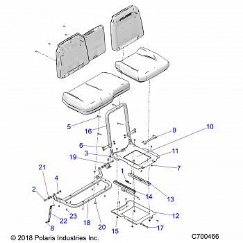 BODY, SEAT BASE AND SLIDER - R19RRE99A/B (C700466)