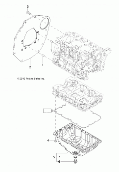 ENGINE, MOUNTING FLANGE and OIL SUMP - R14TH90DG (49RGROILSUMP11DCREW)
