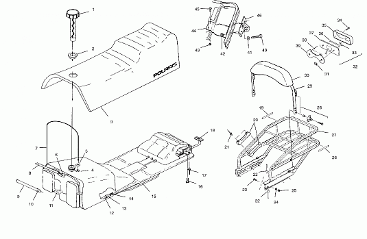 SEAT and GAS TANK - S01SD5BS (4960486048A005)