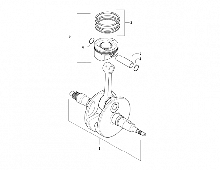 CRANKSHAFT AND PISTON ASSEMBLY