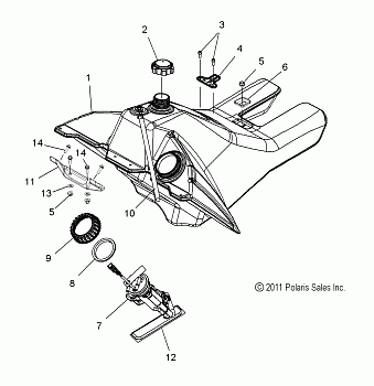 FUEL SYSTEM, FUEL TANK ASM. - S12BF6NSA/NSL (49SNOWFUEL12800SB)