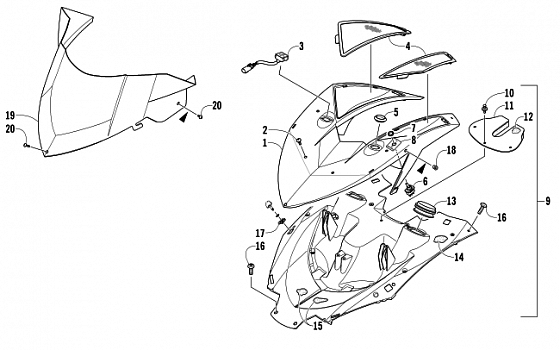 POD AND WINDSHIELD ASSEMBLY