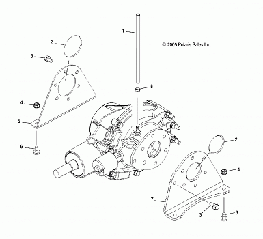 GEARCASE MOUNTING, REAR - R06RD50AB/AC (4999203249920324D08)