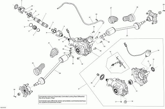 Drive System, Rear - With Locking Rear Differential_13C1513