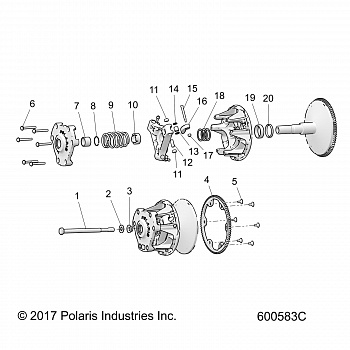 DRIVE TRAIN, CLUTCH, PRIMARY - S19EKB6PSL (600583C)