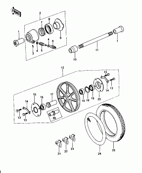 FRONT WHEEL/TIRE/HUB