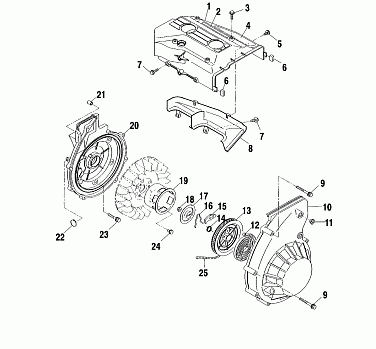 BLOWER HOUSING & RECOIL STARTER - S01SD5BS (4960486048C007)