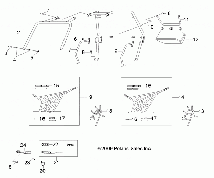 CHASSIS, CAB FRAME and SIDE NETS - Z18YAV17B2/B8/N2/N8 (49RGRCAB170)