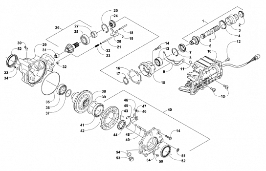 FRONT DRIVE GEARCASE ASSEMBLY