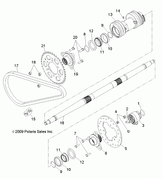 DRIVE TRAIN, REAR AXLE and HOUSING - A10NG50FA (49ATVAXLE10TBLZR)