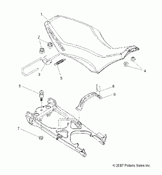 BODY, SEAT - A08GJ52AA/AB/AC (49ATVSEAT08OUT525S)