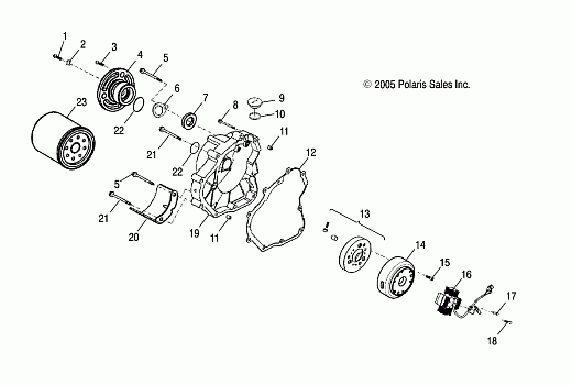 CRANKCASE COVER, RH - A06SB20AA/AB (4999202799920279A08)