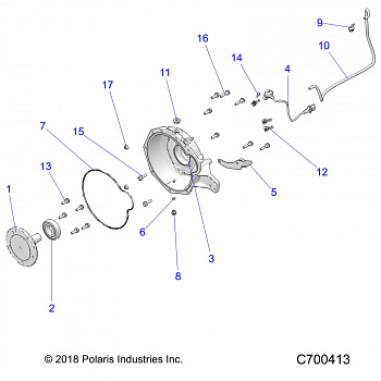 ENGINE, ADAPTER, BELLHOUSING AND CRANK SENSOR - R20RRED4J1 (C700413)