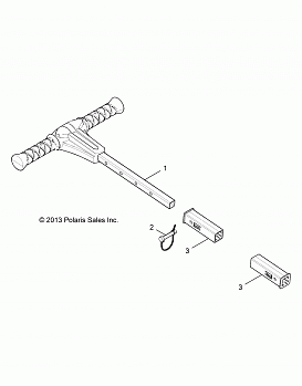 BODY, GRAB BAR, PASSENGER - Z14ST1EFX (49RGRGRABBAR14RZR1000)