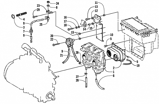 CARBURETOR AND FUEL PUMP ASSEMBLY