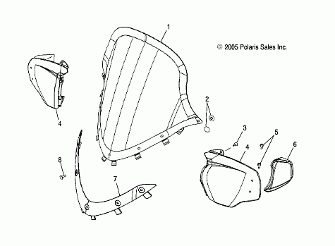 WINDSHIELD and MIRRORS - S06PT7HS (4997539753A11)