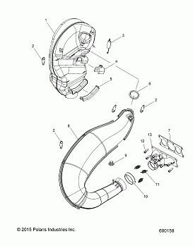 ENGINE, EXHAUST - S19EKB6PSL (600158)