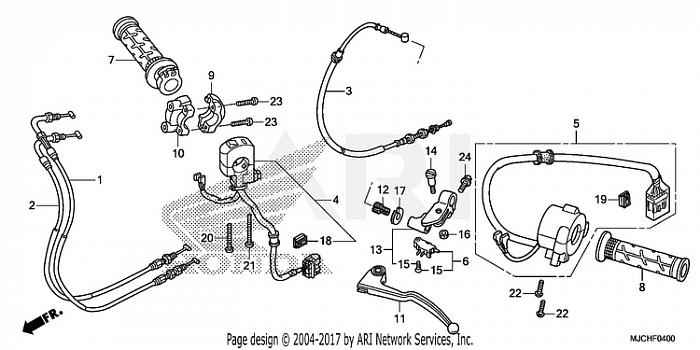 HANDLE LEVER@SWITCH@CABLE