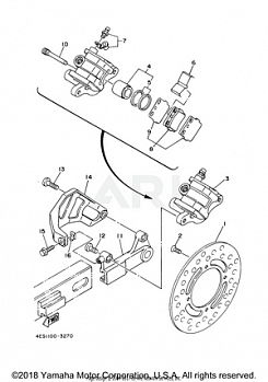 REAR BRAKE CALIPER