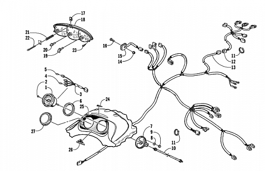 HEADLIGHT, INSTRUMENTS, AND WIRING ASSEMBLIES