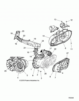 BODY, CLUTCH COVER and DUCTING - R16RTAD1A1/E1 (700348)