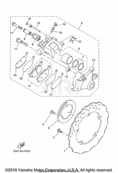 REAR BRAKE CALIPER