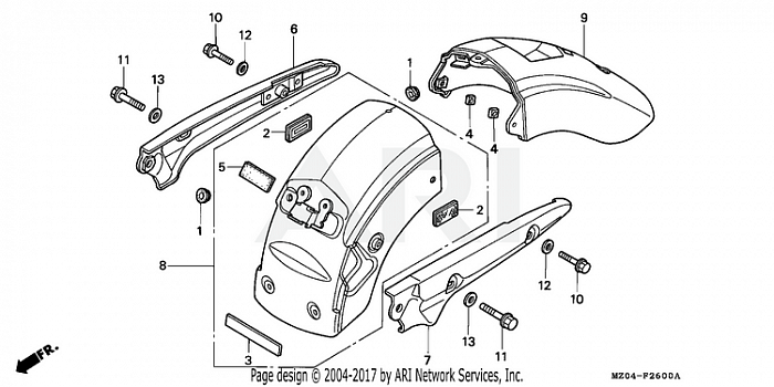 REAR FENDER + GRAB RAIL