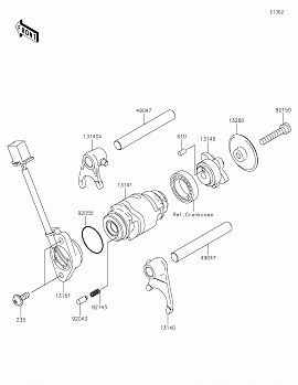 Gear Change Drum/Shift Fork(s)