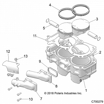 ENGINE, CYLINDER AND PISTON - Z19VDE99AD/BD/LD/AK/BK/AN/BN/L99AC/BC/M99AL/R99AK/BK/K99AD/AK/AN/BD/BK/BN (C700279)