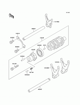 Gear Change Drum/Shift Fork(s)