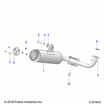 ENGINE, EXHAUST SYSTEM - A18HZA15N4