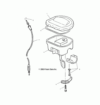 CONTROLS-THROTTLE ASM/CABLE - A03CD32AA/AB/AC/FB (4986268626B13)