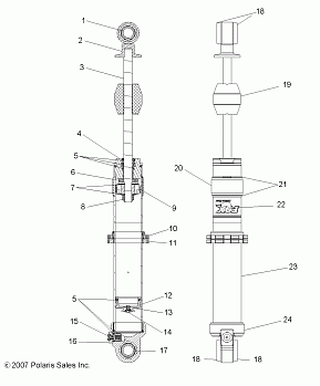 SUSPENSION, FRONT SHOCK - A08GJ52AA/AB (49ATVSHOCKFRT7043358)