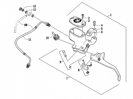 HYDRAULIC HAND BRAKE ASSEMBLY