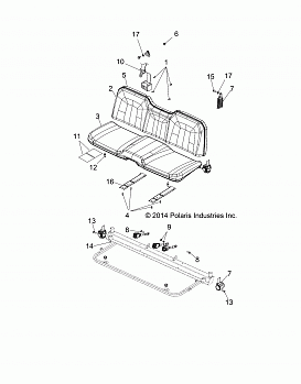 BODY, SEAT and BASE - R14WH9EMD (49RGRSEAT14HIPPO)