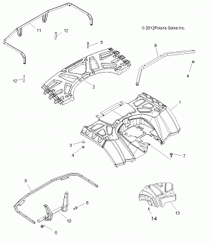 BODY, REAR CAB and REAR RACK - A14ZN8EAB/C/I/M/P/S (49ATVCABRR13SPXP)