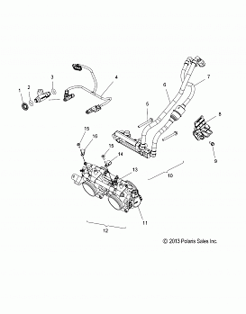 FUEL SYSTEM, RAIL, LINES and THROTTLE BODY - S15CL6/CW6 ALL OPTIONS (49SNOWFUELLINE14RMK)