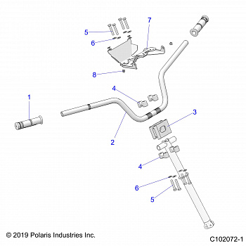 STEERING, HANDLEBAR and CLAMPS - A20SGE95AK (C102072-1)