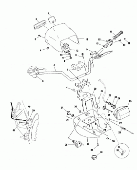 HANDLEBAR and HEADLIGHT POD - A01CH50AA (4964466446B013)