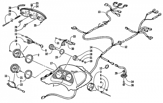 HEADLIGHT, INSTRUMENTS, AND WIRING ASSEMBLIES