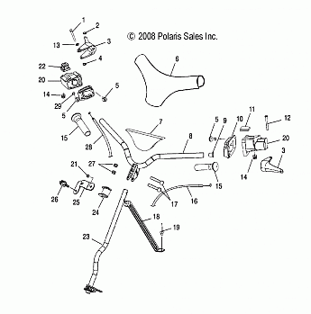 STEERING, HANDLEBAR and CONTROLS - S17WAA1ASA/AEA (49SNOWHANDLEBAR09120)