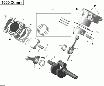 Crankshaft, Piston And Cylinder _02R1507